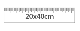 Tamaño de 22x40 cm