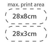 área de impresión de 28x8 cm