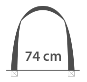 Asa larga de 74 cm